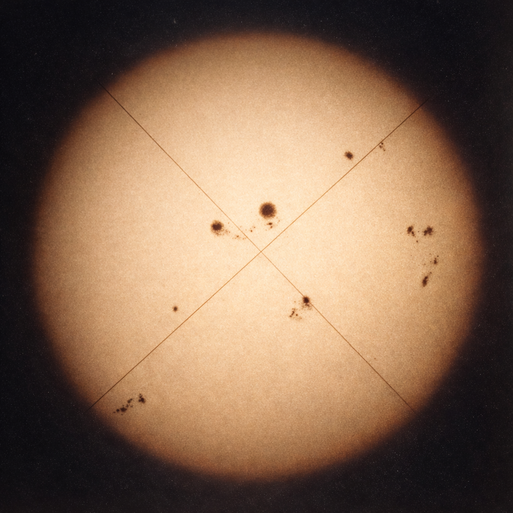 Solar disc showing limb darkening and a sharp photospheric edge