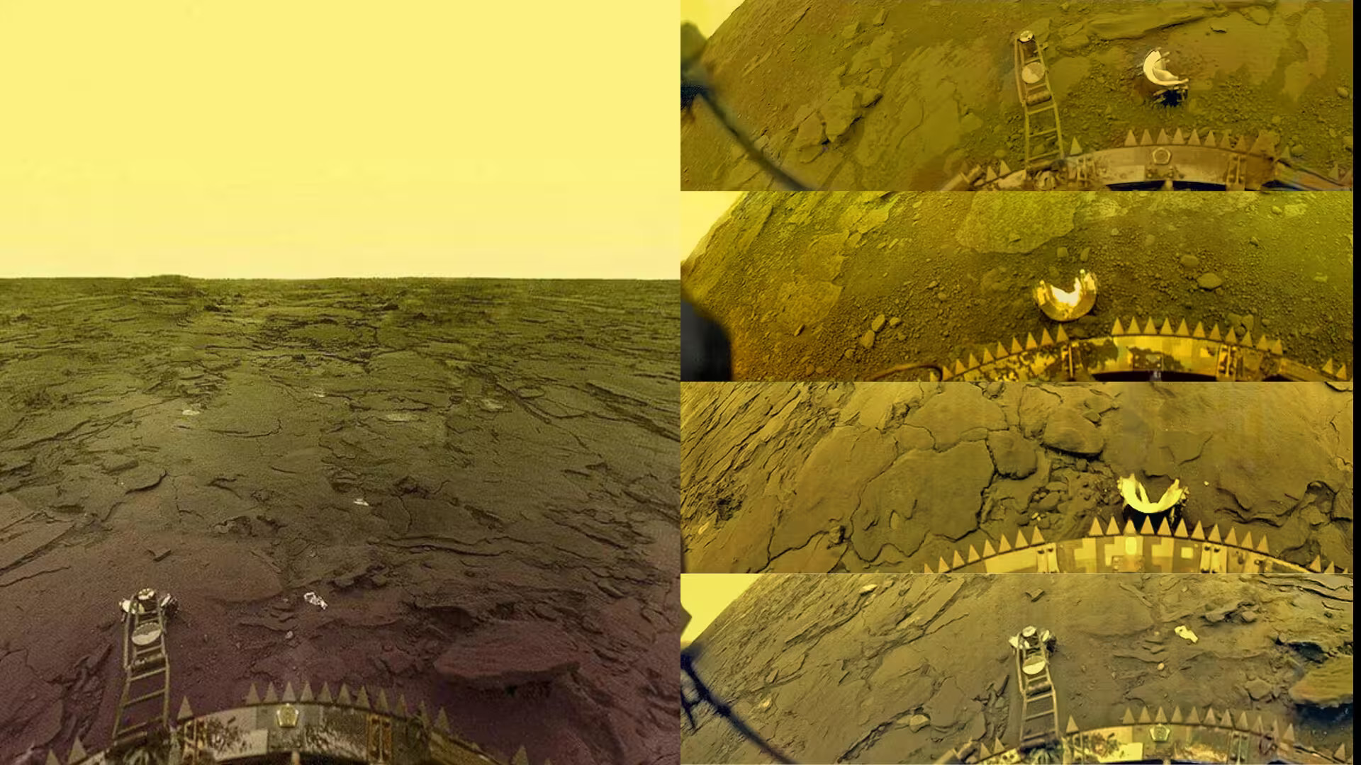 Venera lander photographs from the surface of Venus